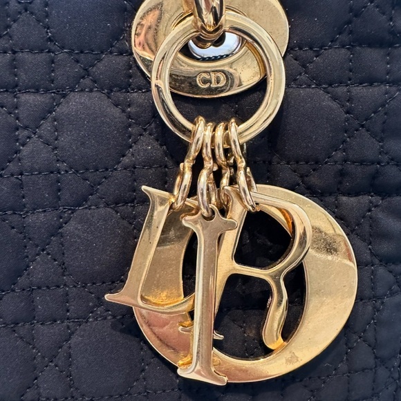 CHRISTIAN DIOR Black CANNAGE Quilted Canvas Mini LADY DIOR Bag - Picture 3 of 14